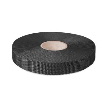 Polypropylene Webbing 50mm Hard Weave - Black (50m)