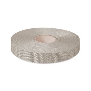 Polypropylene Webbing 25mm Soft Weave - Grey (50m) (Grey)