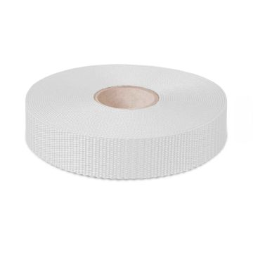 Polypropylene Webbing 50mm Hard Weave - White (50m)