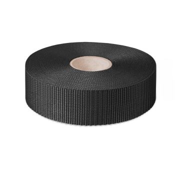 Polypropylene Webbing 50mm Soft Weave - Black (50m)
