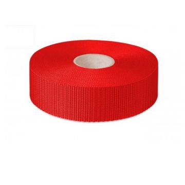 Polypropylene Webbing 50mm Soft Weave - Red (50m)
