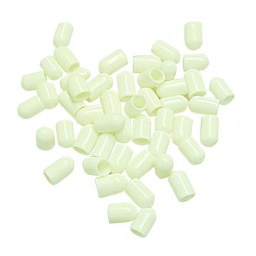 End Cap For Round Batten - White