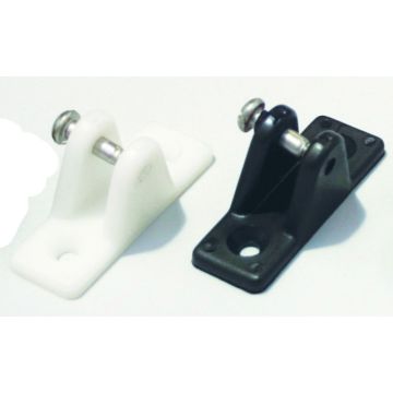 Nylon Large Deck Hinge Angled - White