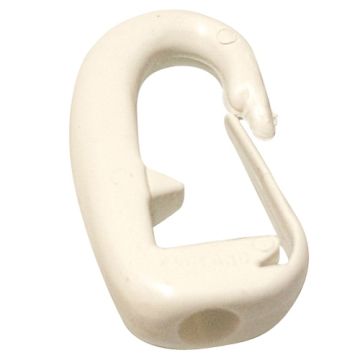 Shockcord (Handy) Hook 6mm - 8mm with Tongue - White