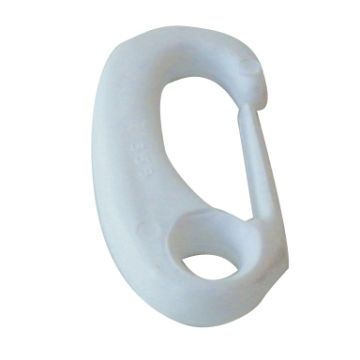 Shockcord (Spring) Hook 6mm - 8mm with Tongue - White