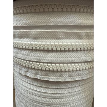 No 10 Continuous M/P Zip - White
