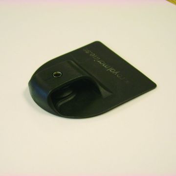 Sew On Rope Guide With Turning Block Sheave - Black