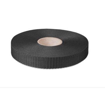 Polypropylene Webbing 25mm Hard Weave - Black (50m)
