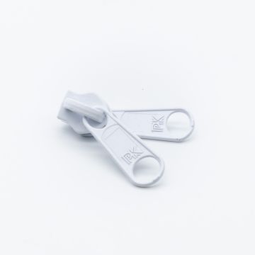 No 10 Double Metal Slider Coil - White