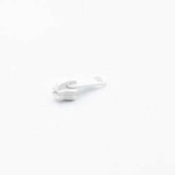 No 5 Single Plastic Slider M/P - White