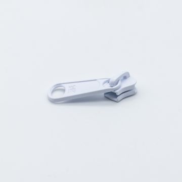 No 10 Single Metal Slider M/P - White