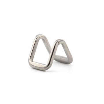 Ring Zip Stop No 10 Moulded - 316 Stainless Steel - Silver