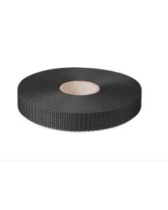 Polypropylene Webbing 25mm Hard Weave - Black (50m)